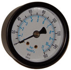 1/4 NPT Bottom Air Gauge 160 PSI - Exact Industrial Supply