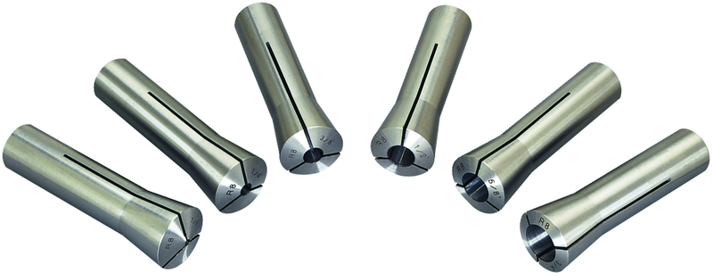 CS-R8 6-PCS R-8 COLLET SET - Exact Industrial Supply