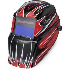 Red Fierce Auto Darkening Welding Helmet Variable Shade 7-13 with Grind Mode - Exact Industrial Supply
