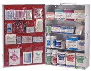 First Aid Kit - 4-Shelf Industrial Cabinet - Exact Industrial Supply