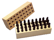 Young Bros 1/8" Letter Set A-Z Plus Period Industrial Strength Steel Hand Stamps. 1/8" Characters Blank 7/16" Sq X 3" Long - Exact Industrial Supply