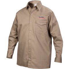 Shirt M - Flame Retardant Cloth Khaki - Exact Industrial Supply