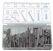 Dowel Pin Assortment - SS - 1/16 thru 1/4 Dia - Exact Industrial Supply