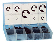 "E" Clip Assortment - 1/16 thru 7/8 Dia - Exact Industrial Supply