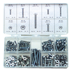 Rnd Head Machine Screw Assortment - 6-32 - 10-24 Dia - Exact Industrial Supply