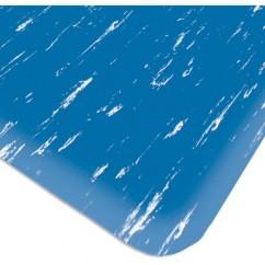 4' x 60' x 1/2" Thick Marble Pattern Mat - Blue - Exact Industrial Supply