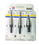 3 Pc. HSS Unibit Step Drill Set - Exact Industrial Supply
