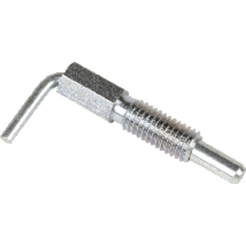 Lever type Steel Plunger 1/2″–13, Non-Locking, Zinc Plated Clear Chromate Finish - Exact Industrial Supply