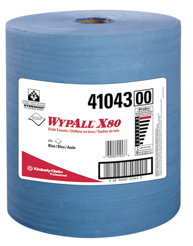 12.5 x 13.4'' - Package of 475 - WypAll X80 Jumbo Roll - Exact Industrial Supply