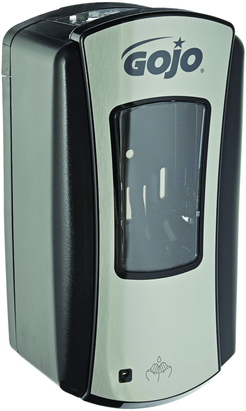 1200mL LTX-12 Dispenser Brushed Chrome/Black - Exact Industrial Supply