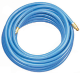 #TP6025 - 3/8 MPT x 25 Feet - Light Blue Thermoplastic - 2 Rigid Fitting(s) - Air Hose - Exact Industrial Supply