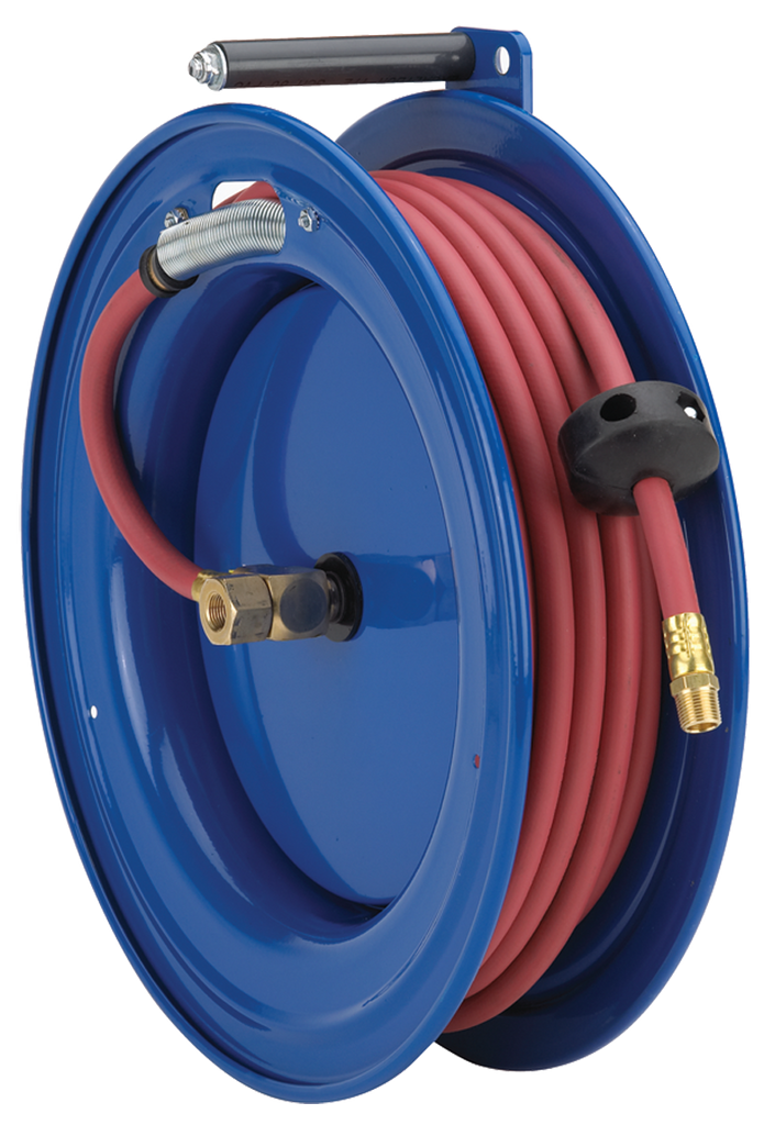 #SR17-L350 For 3/8" x 50' Hose Spring Rewind Hose Reel RightMount - Exact Industrial Supply