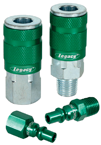 #A71458B - 1/4'' Body x 1/4 NPT (14-Pcs) - Green ARO Coupler & Plug Kit - Exact Industrial Supply