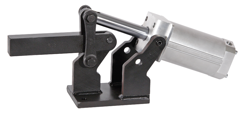#858 Pneumatic Power Solid Style; 4000 lbs Holding Capacity - Toggle Clamp - Exact Industrial Supply