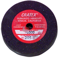 5 x 3/4 x 1/2'' - Resin Bonded Rubber Wheel (Medium Grit) - Exact Industrial Supply