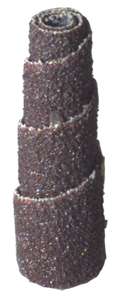 3/8 x 1-1/2 x 1/8'' - 80 Grit - Full Taper A/O Cartridge Roll - Exact Industrial Supply