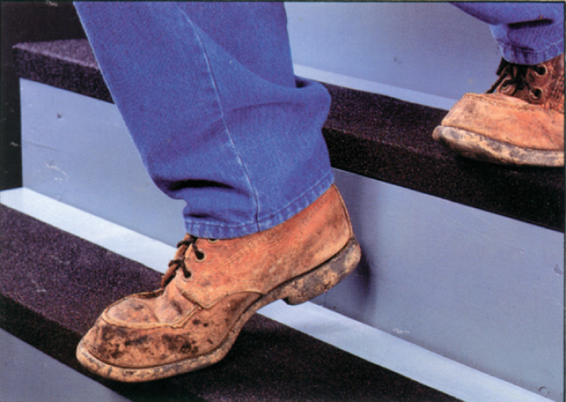 6" x 60" Medium Grit Black Shur-Step Non-Skid Tape Floor Covering - Exact Industrial Supply