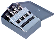 15 Pc. 1/16" - 1/2" by 32nds HSS Bright Screw Machine Drill Set - Exact Industrial Supply