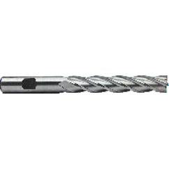 1/2 Dia. x 5 Overall Length 4-Flute Square End High Speed Steel SE End Mill-Round Shank-Center Cutting-Uncoated - Exact Industrial Supply