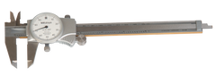 0 - 150mm Measuring Range (0.02mm Grad.) - Dial Caliper - #505-685 - Exact Industrial Supply