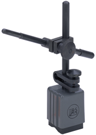 #599-7762 - Mini Mag Stand -Standard - 1-1/4 x 1-1/4 x 1-3/4" Base Size - Magnetic Base Indicator Holder - Exact Industrial Supply