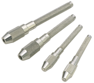 #599-790 - 0 to .197" Range - Single End - 4 Piece - Pin Vise Set - Exact Industrial Supply