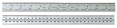 #CB12-4R - 12'' - 4R Graduation - Chrome - Combination Square Blade - Exact Industrial Supply
