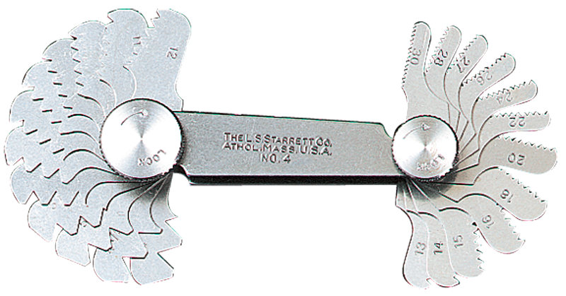 #474 - 28 Leaves - 4 to 80 Pitch - Screw Pitch Gage - Exact Industrial Supply