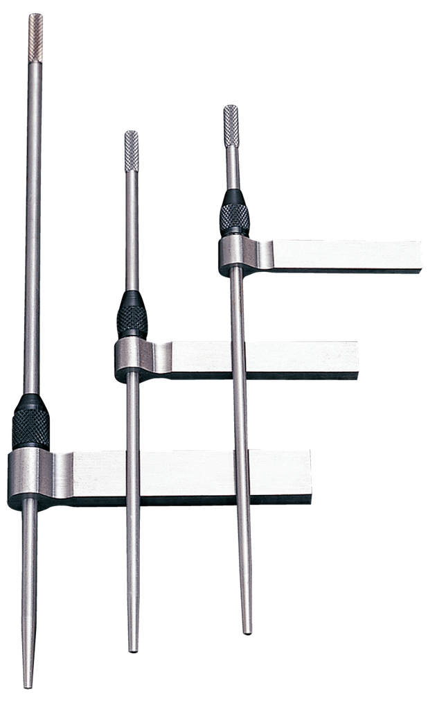 #454TC - 6" Length - Fits 255-8"; 12";18"; 300mm; 454-12"; 254-12";18"; 24" - Depth Gage Attachment for Vernier Height Gage - Exact Industrial Supply