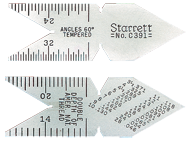 #C396 - Whitworth 55° - 14ths; 20ths; 24ths; 32nds Graduation - Center Gage - Exact Industrial Supply
