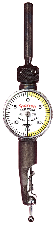#711GPSZ - .030 Range - .001 Graduation - Horizontal Last Word Dial Test Indicator - Exact Industrial Supply
