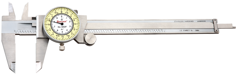 #1202F-6 - 0 - 6'' Measuring Range (.001 Grad.) - Dial Caliper - Exact Industrial Supply