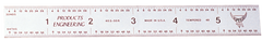#401-012CT - 12'' Long - 4R Graduation - 1/2'' Wide - Certified Flexible Rule - Exact Industrial Supply