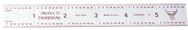 #401-024CT - 24'' Long - 4R Graduation - 3/4'' Wide - Certified Flexible Rule - Exact Industrial Supply
