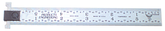 #402-H12 - 12'' Long - 4R Graduation - 1'' Wide - Hook Rule - Exact Industrial Supply
