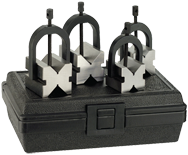 #52-475-500 - 1-1/4 x 1-1/4 x 1-1/2 & 1-1/2 x 1-1/2 x 2'' - V-Block & Clamp Set - Exact Industrial Supply