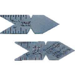 Center Gage - Model 52–505–001 - USA Standard 60°–14ths, 20ths, 24ths, 32nds Graduation - Exact Industrial Supply
