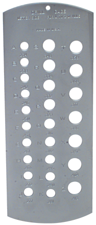 #5051 - Number 1 to 60 - Drill Gage & Screw Tap Guide - Exact Industrial Supply