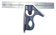 #7145-150 - 150mm - Metric Graduation - Regular Blade - 2 Piece Combinatioin Square Set - Exact Industrial Supply