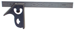 #7121-012H - 12'' - 4R Graduation - Regular Blade - 2 Piece Combinatioin Square Set - Exact Industrial Supply