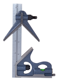 #7122-006 - 4R Graduation - Regular Blade - 3 Piece Combinatioin Square Set - Exact Industrial Supply