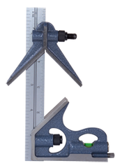 #7122-006 - 4R Graduation - Regular Blade - 3 Piece Combinatioin Square Set - Exact Industrial Supply