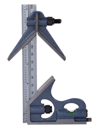 #7124-006 - 6'' - E/M Graduation - Regular Blade - 3 Piece Combinatioin Square Set - Exact Industrial Supply