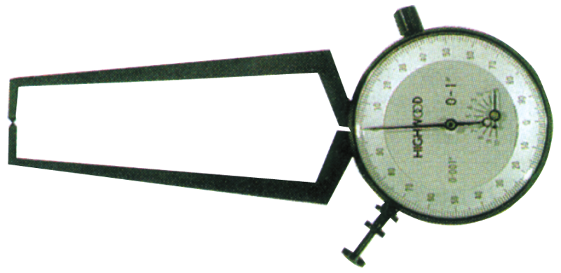 #EC225 - 2.250 - 3.250'' Range - .001'' Graduation - Dial Face External Caliper Gage - Exact Industrial Supply