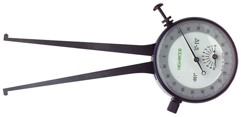 #IC325 - 3.250 - 4.250'' Range - .001'' Graduation - Dial Face Internal Caliper Gage - Exact Industrial Supply