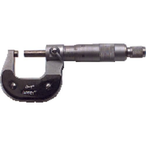 0-1″ Measuring Range-0.0001″ Graduation - Ratchet Thimble - Carbide Face - Outside Micrometer - Exact Industrial Supply
