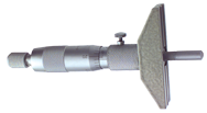 0 - 4'' Measuring Range - Ratchet Thimble - Depth Micrometer - Exact Industrial Supply