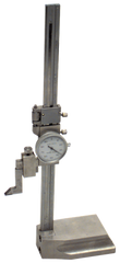 #HGD12EM - 12" - .0001"/0.02mm Graduation - Dial Height Gage - Exact Industrial Supply