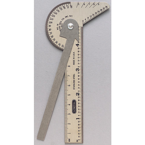 16ME - Checks Angles And Drill Points - Multi Use Rule & Gage - Exact Industrial Supply