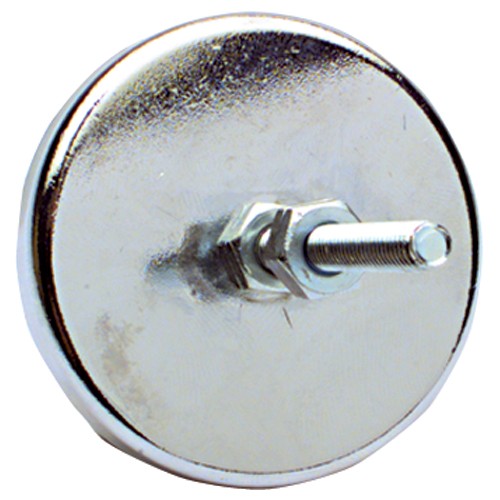 Low Profile Cup Magnet w/Bolts - 1 1/4″ Diameter Round; 7 lbs Holding Capacity - Exact Industrial Supply